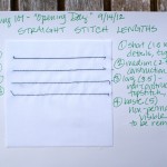 Straight stitch examples from Sewing 101