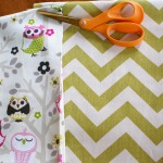 Chevron & Owl Fabric from Hobby Lobby; preparing for pre-wash.