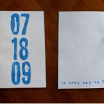 Our wedding date graced the front and our vow on the back.