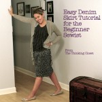 Easy Denim Skirt Tutorial for the Beginner Sewist via The Thinking Closet