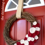 Felt Flower Wreath via The Thinking Closet