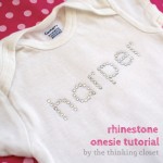 Rhinestone Onesie Tutorial - Everyone loves a blinged out baby. Am I right? Or am I right? | The Thinking Closet