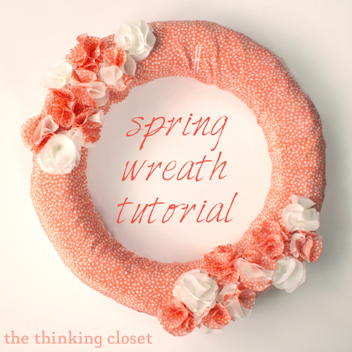 Spring Wreath Tutorial by The Thinking Closet