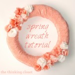 Fabric Spring Wreath Tutorial | The Thinking Closet