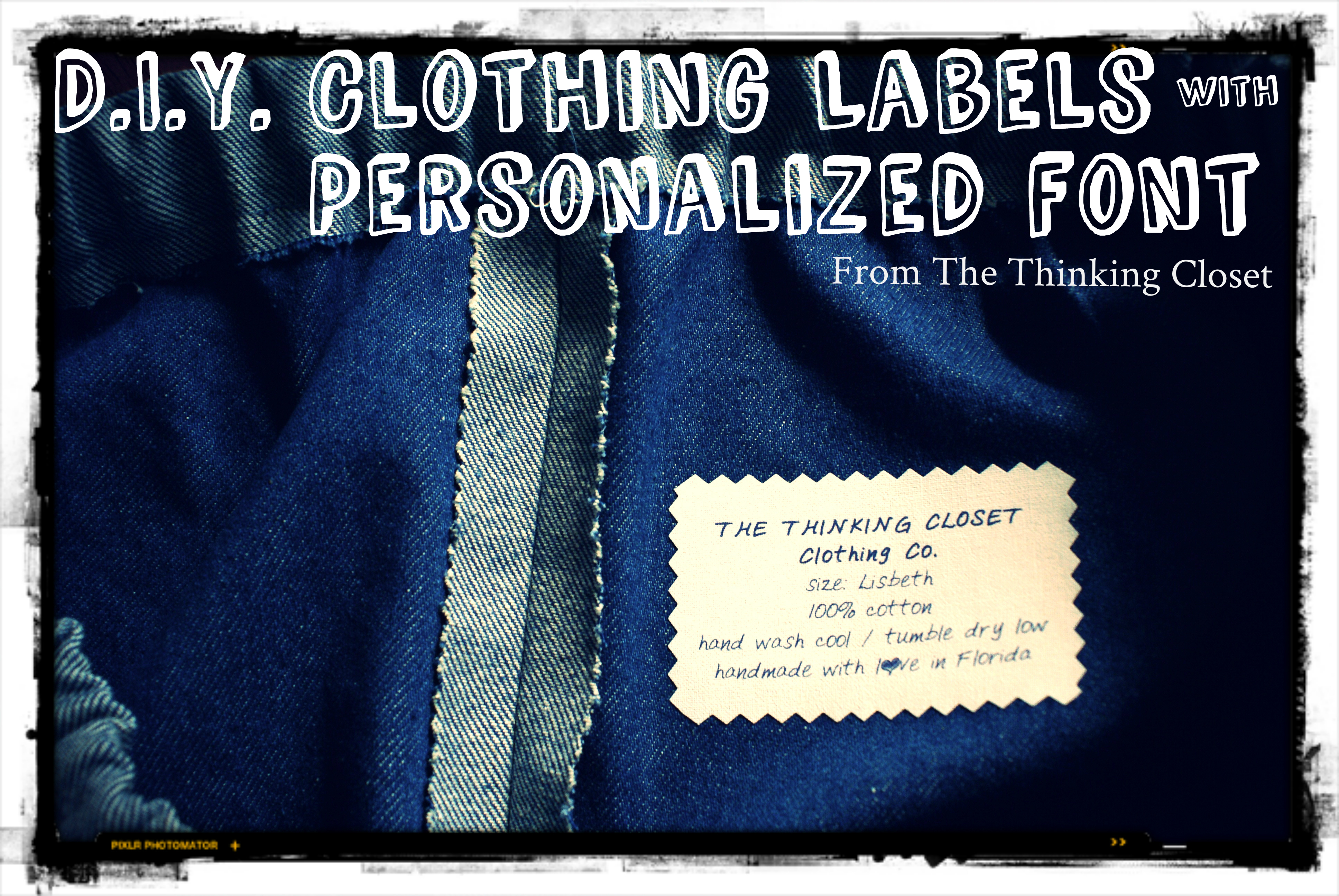 Craft Mash-Up: DIY Clothing Labels with Personalized Font