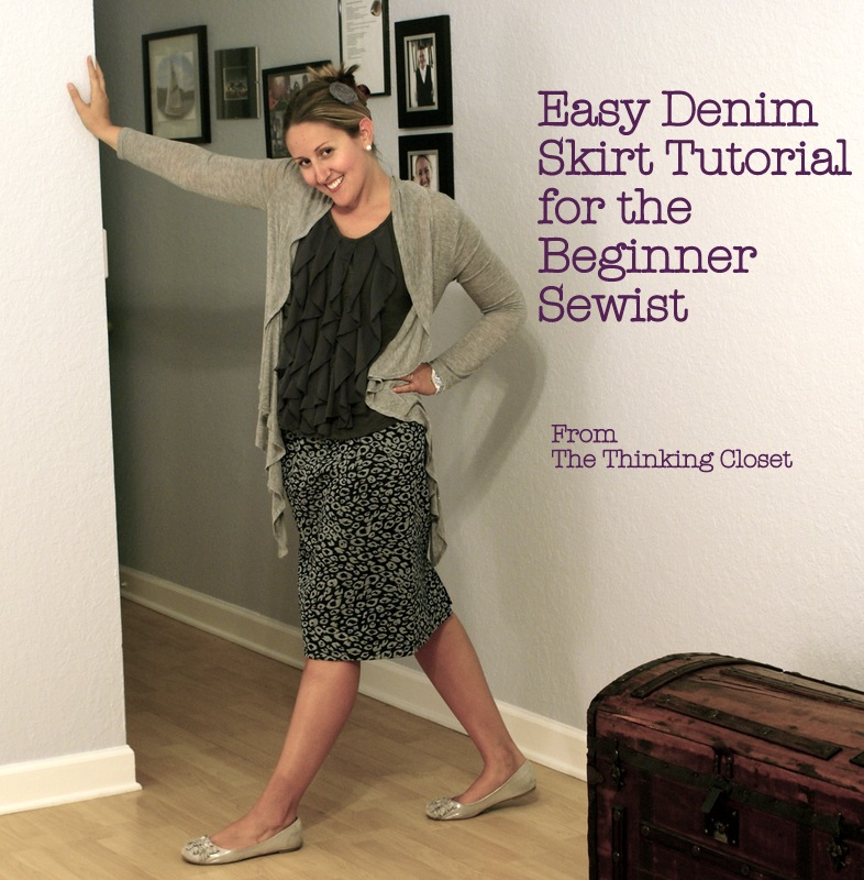 Easy Denim Skirt Tutorial for the Beginner Sewist