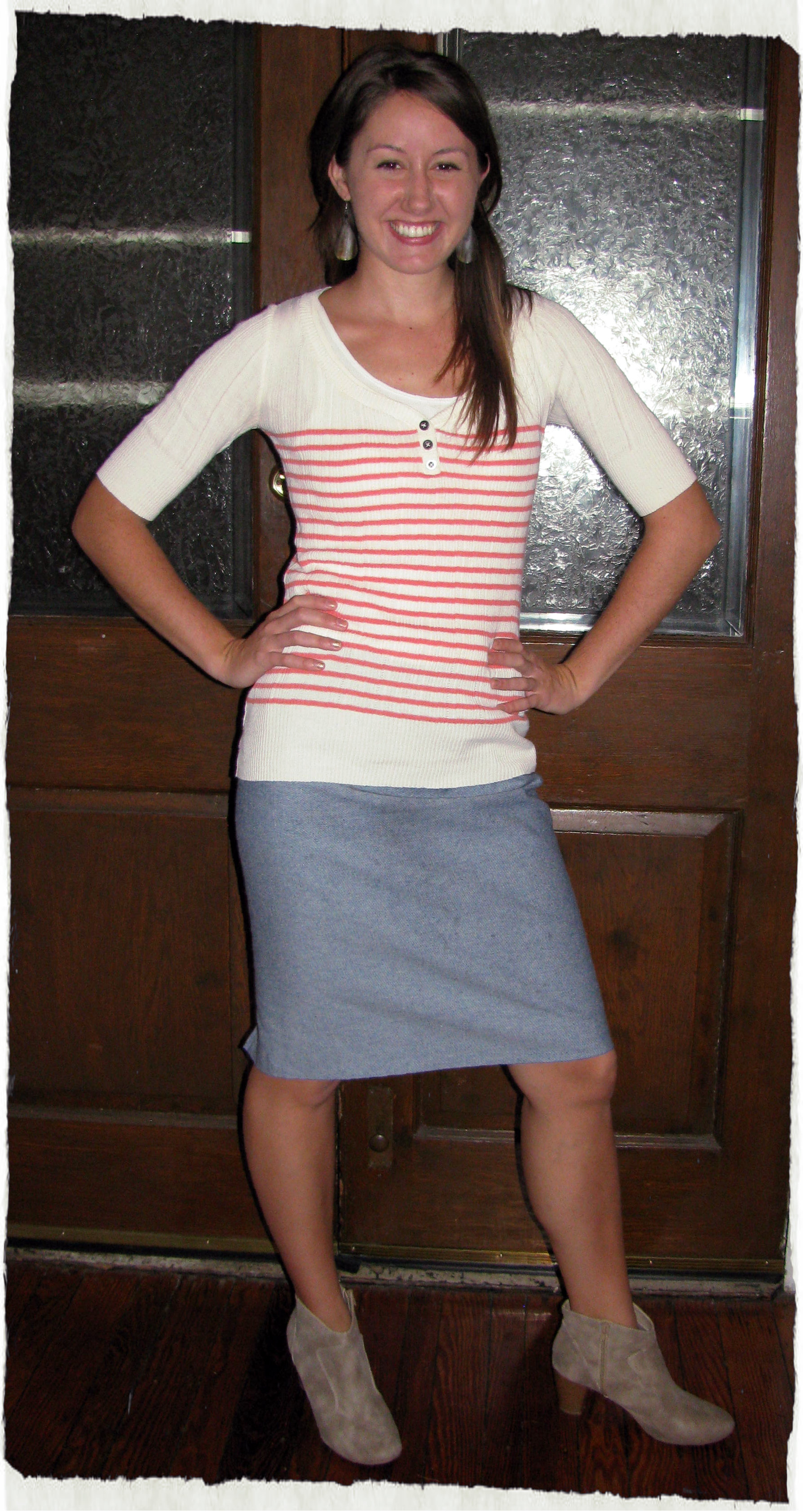 Denim Skirt Reveal via The Thinking Closet