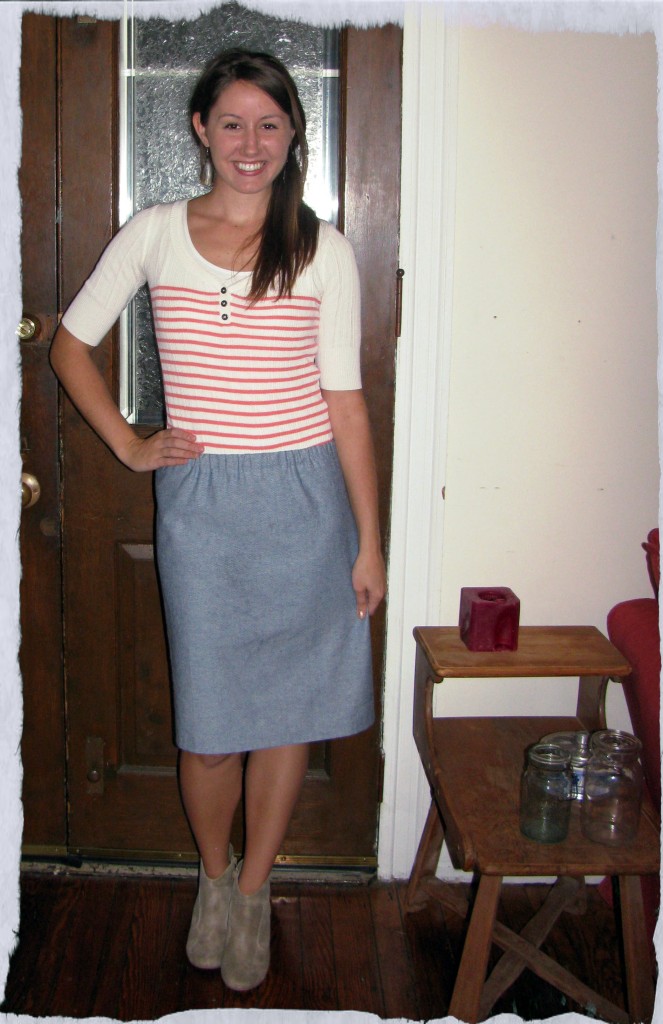 Denim Skirt Reveal via The Thinking Closet Denim Skirt Reveal via The Thinking Closet