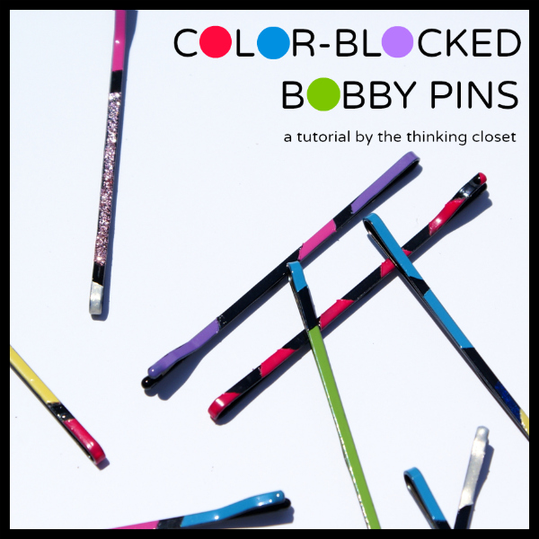 Color Blocked Bobby Pin Tutorial | The Thinking Closet