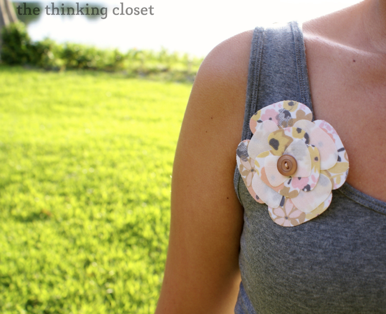 Layered Fabric Flower Embellishment | The Thinking Closet