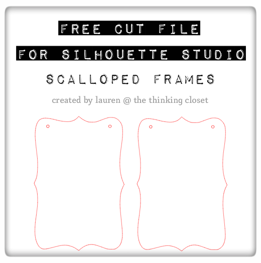 Free Scalloped Frame Shape to use with a DIY Birthday & Anniversary Calendar via The Thinking Closet
