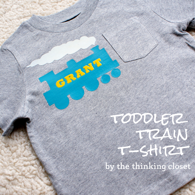 Toddler Train T-Shirt: Tips for Layering with HTV | The Thinking Closet