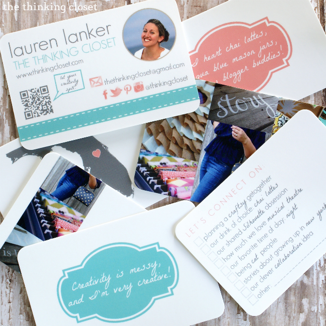 Blogger Business Cards using MOO and PicMonkey! by The Thinking Closet