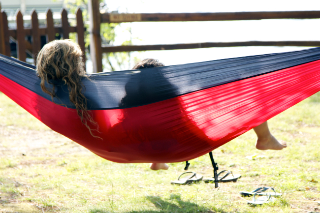Hammocking.