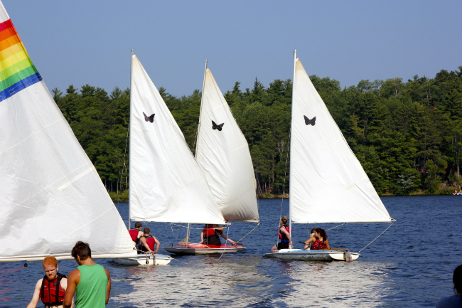Sailing on Long Lake. Sailing on Long Lake.