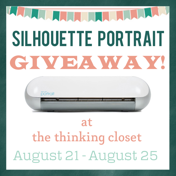 Silhouette Portrait Giveaway at The Thinking Closet. August 21st - August 25th. Stop, drop, and enter now! Silhouette Portrait Giveaway at The Thinking Closet. August 21st - August 25th. Stop, drop, and enter now!