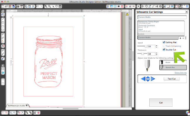 Select double-cut to make your sketch pen art extra bold. Select double-cut to make your sketch pen art extra bold.