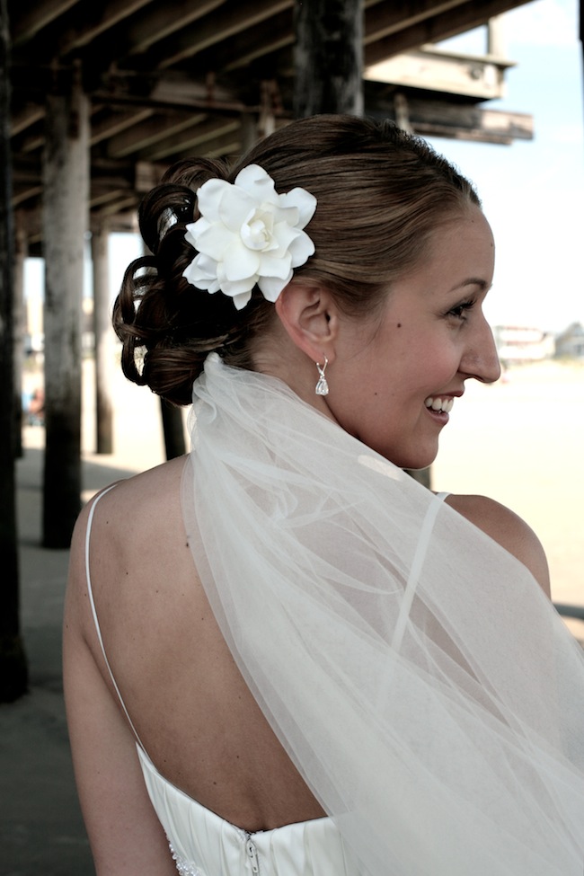 Silk Flower Accent in Hair for a Beachy Wedding Silk Flower Accent in Hair for a Beachy Wedding