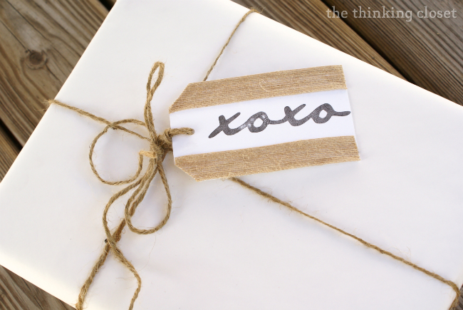 DIY Gift Wrap with Handmade Gift Tags by The Thinking Closet DIY Gift Wrap with Handmade Gift Tags by The Thinking Closet