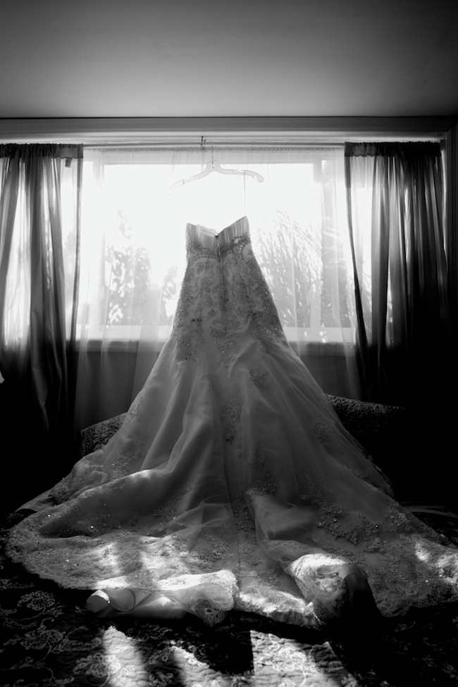 The Big Day: My Dress in the Sunlight