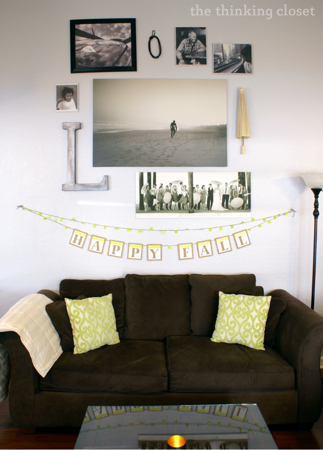 Lime Green is the New Orange! Unconventional fall decor...because...why not? thinkingcloset.com