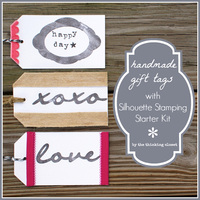 Handmade Gift Tags with Silhouette Stamping Starter Kit by The Thinking Closet Handmade Gift Tags with Silhouette Stamping Starter Kit by The Thinking Closet