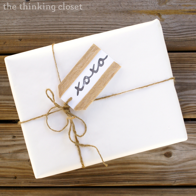 DIY Gift Wrap with Handmade Gift Tags by The Thinking Closet DIY Gift Wrap with Handmade Gift Tags by The Thinking Closet