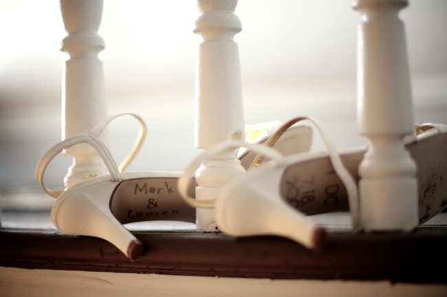 Shoes on Stairwell - I added love notes to the bottoms of my shoes for a touch of whimsy. Shoes on Stairwell - I added love notes to the bottoms of my shoes for a touch of whimsy.