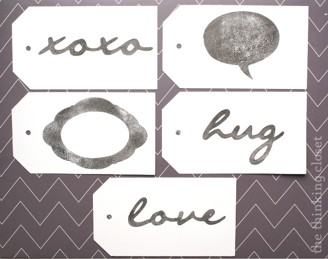 Variety of hand-stamped gift tags!