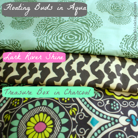 Amy Butler Fabric Selections for my Origami Bag via thinkingcloset.com Amy Butler Fabric Selections for my Origami Bag via thinkingcloset.com