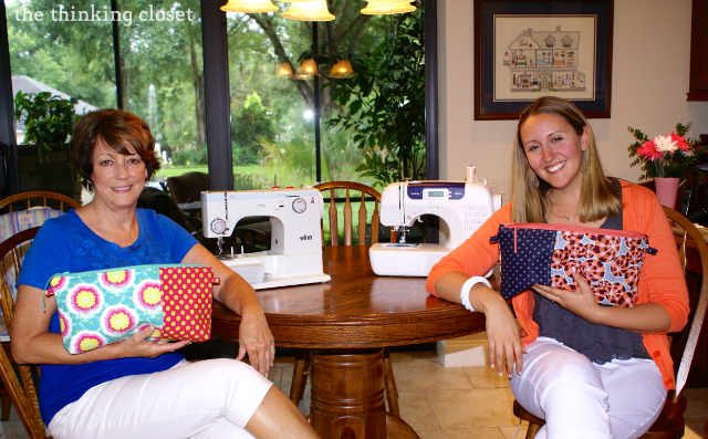 Proud Sewists with our Amy Butler Origami Bags via thinkingcloset.com Proud Sewists with our Amy Butler Origami Bags via thinkingcloset.com