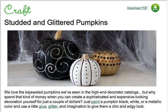 Studded and Glittered Pumpkins Studded and Glittered Pumpkins
