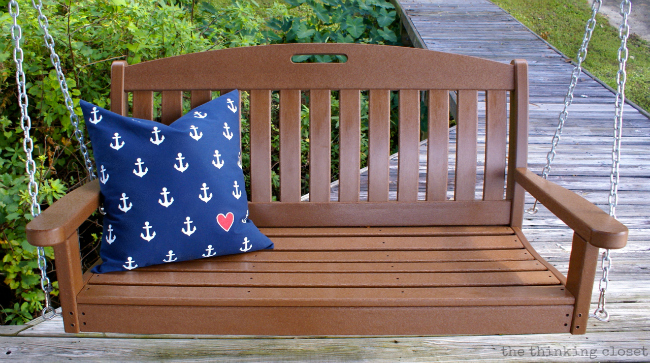 DIY Nautical Anchor Pillow Tutorial via thinkingcloset.com DIY Nautical Anchor Pillow Tutorial via thinkingcloset.com