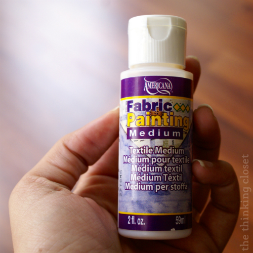 Fabric Medium allows you to turn ANY paint into fabric paint. It's magical!