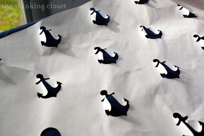 Freezer paper stenciling in action! Freezer paper stenciling in action!