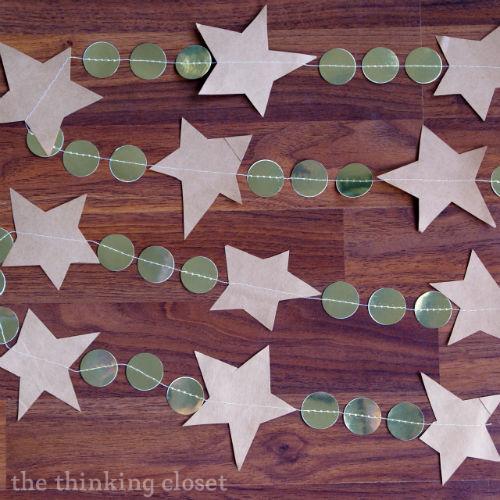 Paper Bag & Metallic Gold Gratitude Garland Paper Bag & Metallic Gold Gratitude Garland