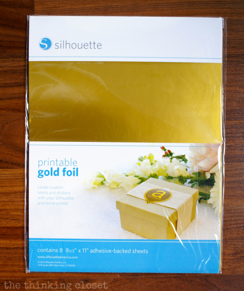 Printable Gold Foil - - specialty media by Silhouette America! Printable Gold Foil - - specialty media by Silhouette America!