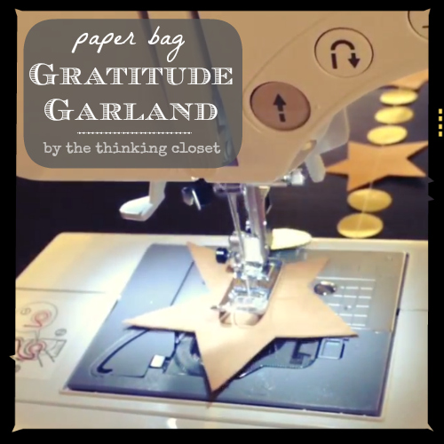 Paper Bag Gratitude Garland | Tutorial and video by thinkingcloset.com Paper Bag Gratitude Garland | Tutorial and video by thinkingcloset.com
