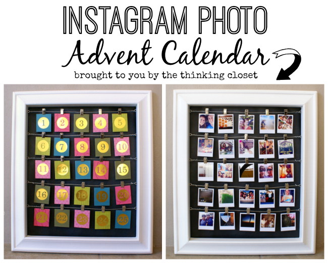 Instagram Photo Advent Calendar!  Such a fun way to remember highlights from the year as you countdown the days till Christmas.