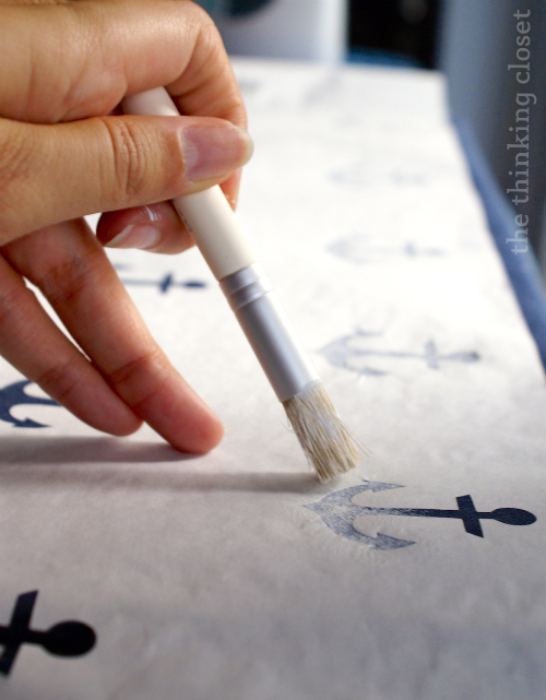 Freezer paper stenciling via thinkingcloset.com Freezer paper stenciling via thinkingcloset.com