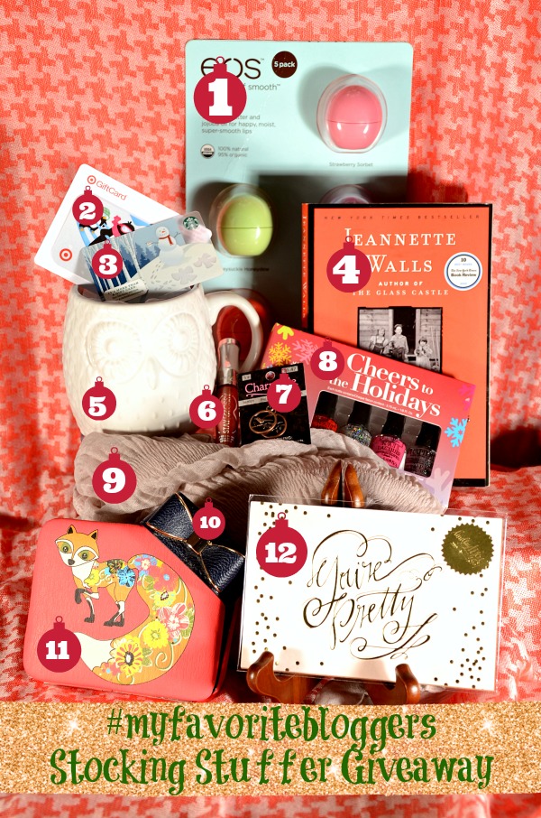 Stocking Stuffer Giveaway hosted by #myfavoritebloggers. A prize pack valued at over $150. 12/2 - 12/8