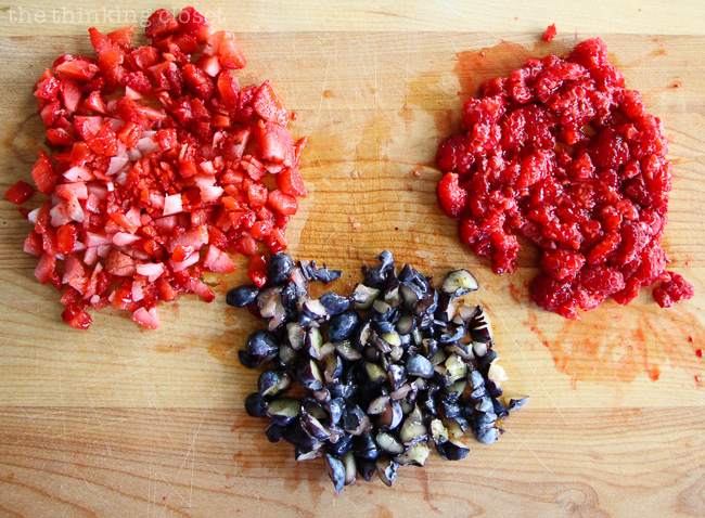 Chopped fruit medley! Chopped fruit medley!