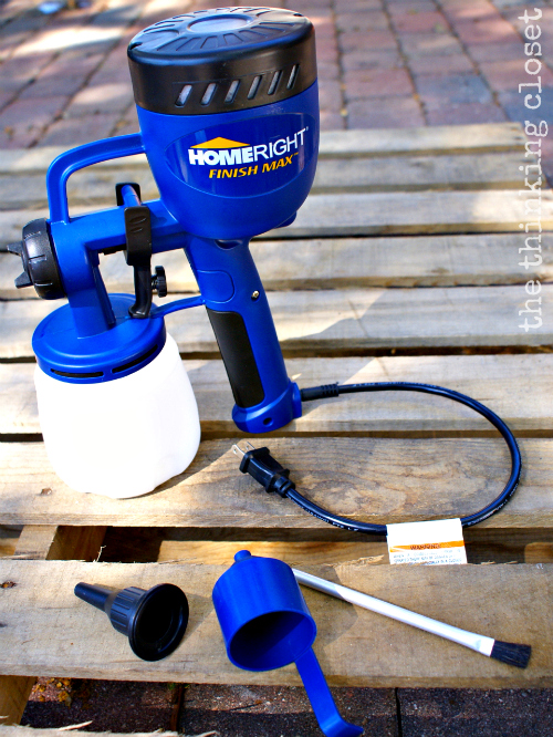 How to Stain Wood with a HomeRight Finish Max Fine Finish Sprayer: A VIDEO Tutorial via thinkingcloset.com. How to Stain Wood with a HomeRight Finish Max Fine Finish Sprayer: A VIDEO Tutorial via thinkingcloset.com.