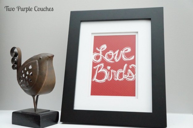 Love Birds Chalkboard Art: Last Minute Valentine's Day Gift Idea