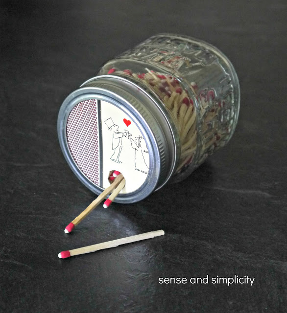 Mason Jar Matchbox: Last Minute Valentine's Day Gift Idea