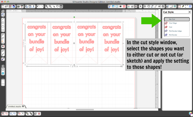 How to use the cut style window when sketching and cutting! How to use the cut style window when sketching and cutting!