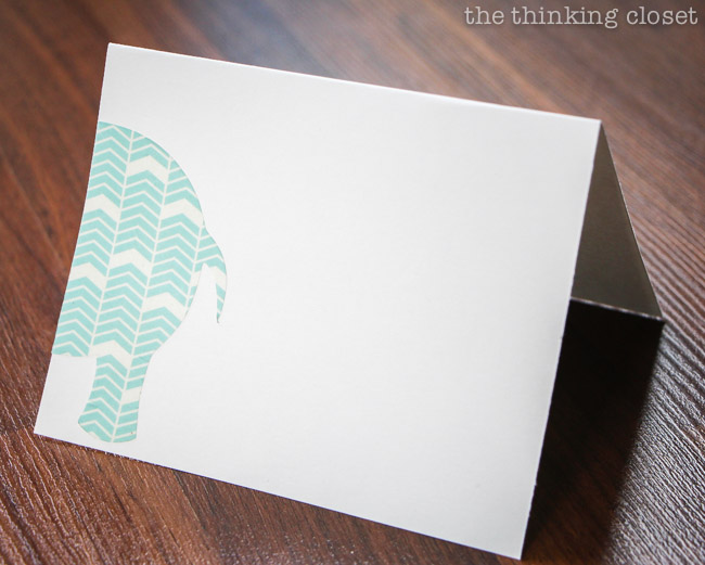 New Baby Congrats Card with Washi Sheets! Tutorial and FREE Silhouette cut file via thinkingcloset.com New Baby Congrats Card with Washi Sheets! Tutorial and FREE Silhouette cut file via thinkingcloset.com