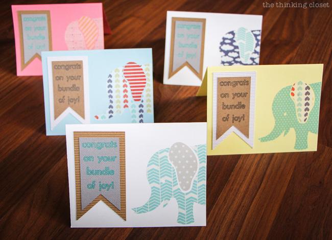 New Baby Congrats Card with Washi Sheets! Tutorial and FREE Silhouette cut file via thinkingcloset.com New Baby Congrats Card with Washi Sheets! Tutorial and FREE Silhouette cut file via thinkingcloset.com