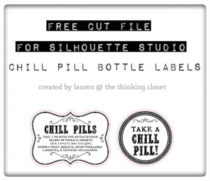 Chill Pills Gag Gift &amp; Free Printable Labels - the thinking closet