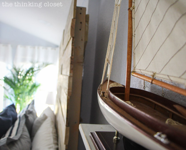 Rustic Nautical Master Bedroom Makeover: Source Guide to what was Bought, Borrowed, and Brought up from the Basement via thinkingcloset.com Rustic Nautical Master Bedroom Makeover: Source Guide to what was Bought, Borrowed, and Brought up from the Basement via thinkingcloset.com